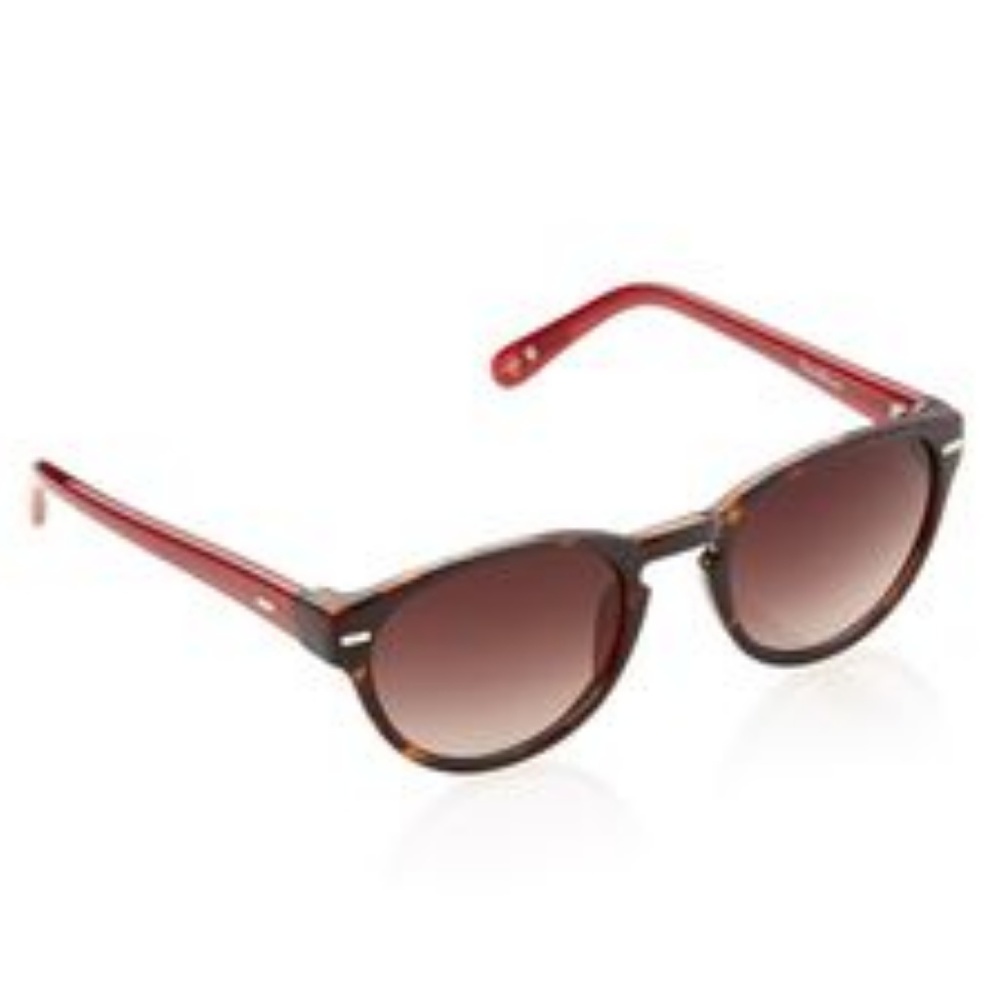 Cole Haan tortoise/red keyhole bridge sunglasses